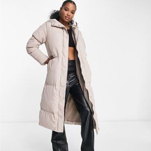 Threadbare ASOS maxi puffer coat petite 8